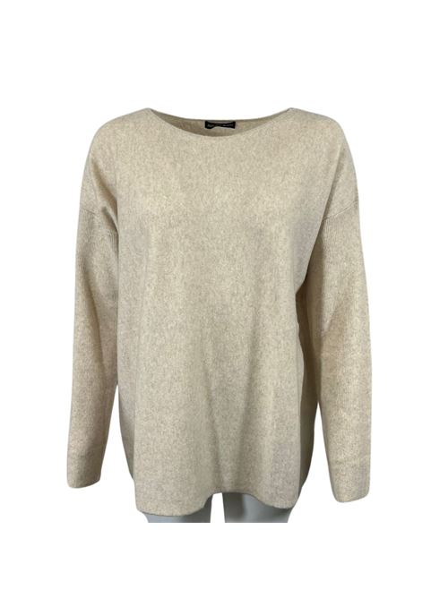 WOMEN'S BEIGE BOAT NECK SWEATER ESSENTIEL STUDIO | LMD033BEIGE